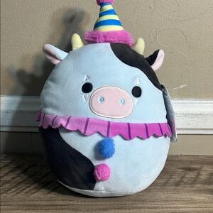 Squishmallows 8” Cillian the Clown Cow with Tags